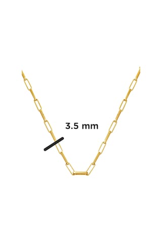 Ataç 14 Ayar Altın Zincir Kolye 3,5 Mm Enli 60 Cm.