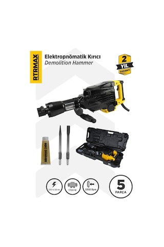 RTRMAX RTM2760 Elektropnömatik Sds Hex Kırıcı 1700 W 60 Jul