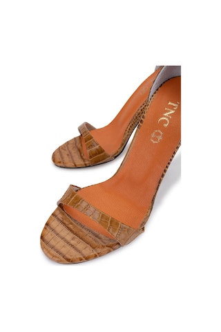 Tamer Tanca Kadın Hakiki Deri Taba Topuklu Ayakkabı 340 158 Bn Ayk Y25 Taba Taba