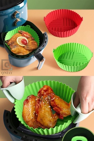 Airfryer Silikon Pişirme Kabı Hava Fritözü Kalıbı Airfryer Airfryer Airfryer Pişirme Kağıdı Silikonu Diğer
