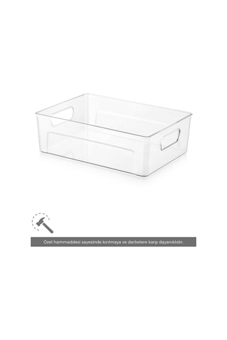 Jet's Home Buzdolabı İçi Düzenleyici Saklama Organizeri Bpa Free Düzenleyici Darbeye Dayanıklı 29x20x9 Cm Şeffaf