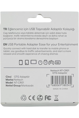 Nettech Nt-cr01 Usb Ve Type-c Sd Kart Okuyucu - Gri Diğer