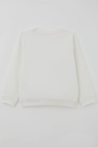 Breeze Kız Çocuk Sweatshirt Dostluk Temalı Sevimli Hayvancıklar Baskılı 1.5-5 Yaş , Ekru