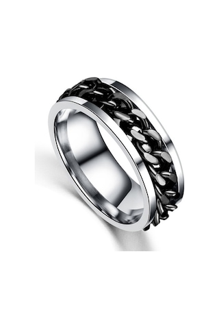 Fastbuy Punk Rock Rengarenk Çelik Çevirilebilir Bilezikler, 9 Numara Siyah Çok Renkli