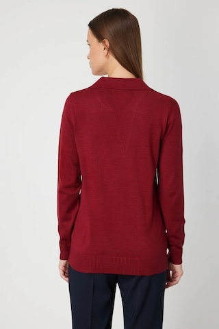 On Fashion Kadın Omuz Yaprak Zincirli Bordo Kazak 65334 Bordo