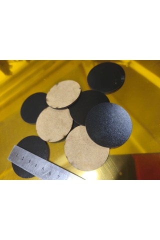 5 Cm 2 İnch Siyah Yuvarlak Mdf - Mini Supla Ve Dıy Hobi Malzemesi 25 Adet