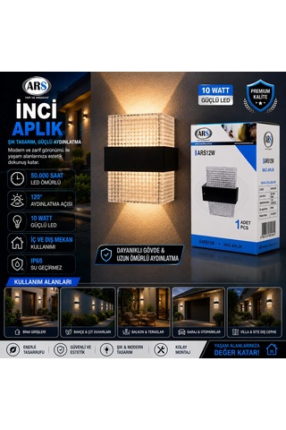 10w Led Dış Mekan Duvar Aplik Ip66 50.000 Saat Sarı