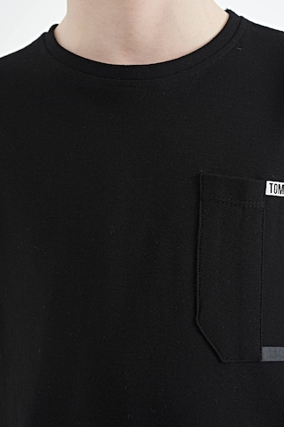Tommylife Tommy Life Siyah Cep Detaylı O Yaka Standart Kalıp Erkek Çocuk T-shirt - 11120 Siyah