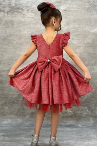 Riccotarz Kız Çocuk Parıldayan Nar Çiçeği Elbise Narçiçeği