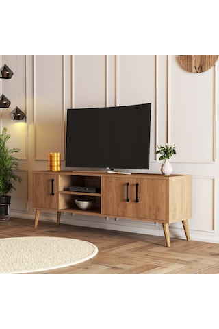 1586 EXXEN 150 CM AHŞAP AYAKLI TV ÜNİTESİ