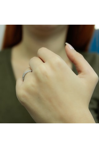 Lova 0,39 Karat Pırlanta Yarımtur Yüzük - 1030155