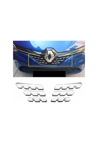 Renault Clio 5 Hb Krom Ön Panjur 6 Prç. 2019 Ve Üzeri P.çelik