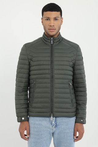 Dufy Erkek Slim Fit Kapüşonlu Haki Mont-25359