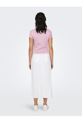 Only Onlelına S/s O-neck Short Top Jrs Noos Kadın Pembe Bluz - 15320229 Pembe