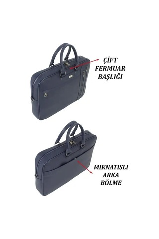 Case Club 2208-5 Büyük Boy 17.3 İnç Laptop Evrak- El Çantası Omuz Askılı Lacivert