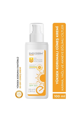 Endoderm Yüksek Korumalı Yüz Güneş Kremi SPF50+ 100 ML