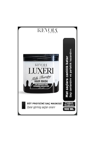Revola Luxeri Yıpranmış Saçlar İçin Tuzsuz Saç Maskesi 500 Ml Milk Therapy