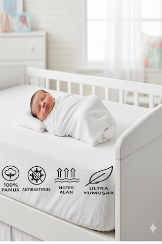 Oznhome Bebek Alezi Anne Yanı Yatak Alezi Pamuk 70 x 130