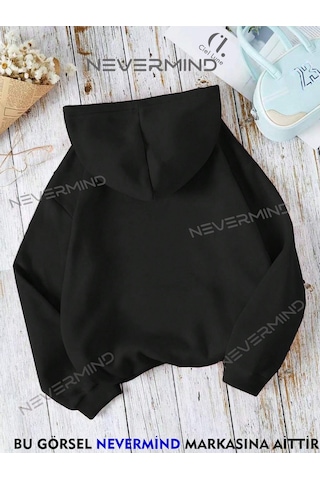 Nevermind Unisex 10 Kasım Unutmadık Baskılı Oversize Baskılı Kapşonlu Sweat Siyah