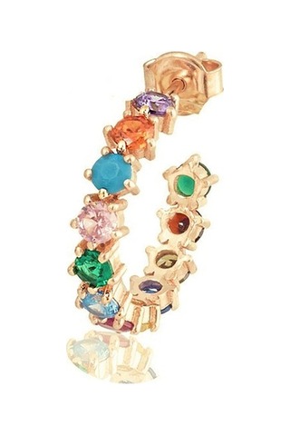 Masaliko Polibon Gümüş Küpe - 925 Ayar Gümüş, Zarif Küpe Altın