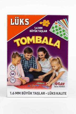 Lüks Tombala Seti 1.6 Mm Kalın Büyük Taşlı Aile Boyu Eğlencelik Tam Set Oyun 7+ Yaş Kaliteli Kartlar