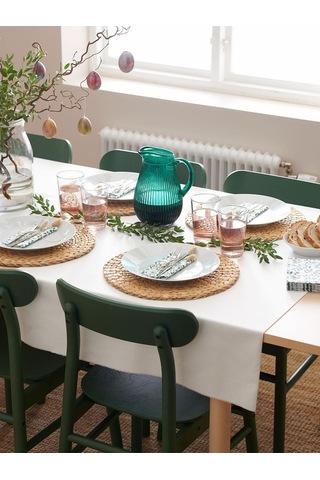 Rönnınge Ahşap Sandalye, Yeşil Renk 1 Adet