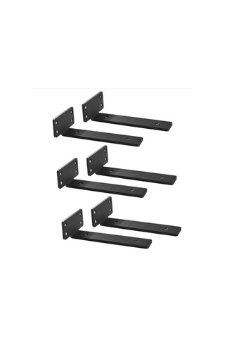 Novahub Yüzer Metal Döküm Raf Braketleri Siyah Kaplama, 4 Adet, Gizlilik Ve Dayanıklılık İçin Mükemmelraf Braketleri Diğer