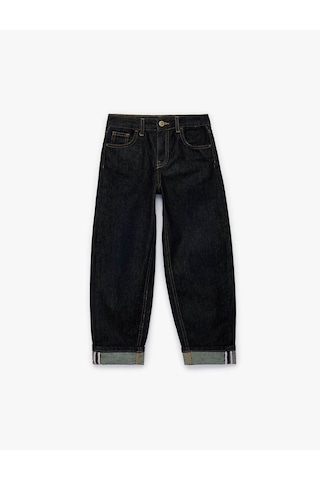 Koton Katlamalı Paçalı Lacivert Erkek Çocuk Jean Pantolon 6skb40041td Lacivert
