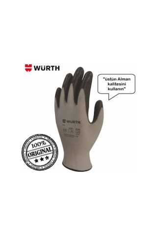 Würth Mekanikçi Iş Eldiveni Siyah 9/Large 12 Çift