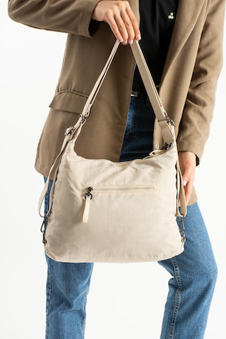 Yumuşak Dokulu Ultra Hafif, Esnek Ve Su Geçirmez Polyamid Kumaş Omuz Ve Sırt Çantası Bej Model: 571-13-14j Bej