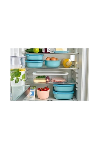 Multi Bowl Cirqula Rectangular Saklama Kabı 1500ml Kırmızı-7517 Vivid Lilac