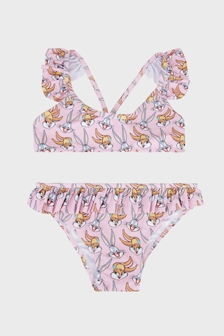 Slipstop Lunabun Uv Korumalı Desenli Bikini Kız Çocuk Bikini Sb2611070101 Pembe