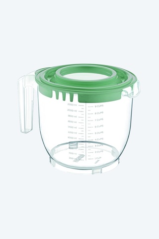 2200 Ml Şeffaf Ölçekli Mikser Karıştırma Kabı - Sıçratmayan Mixer Ölçü Kabı Plastik Şeffaf Diğer