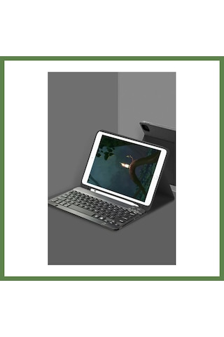 Bezos Apple iPad Uyumlu Pro 11 2022 Kılıf Kc01 Smart Klavyeli Tablet Kılıfı - Siyah Hb006