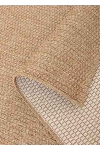 Sisal Jut Hasır Model Tek Renk Dokuma Yıkanabilir Toz Vermez Halı Krem Kahve