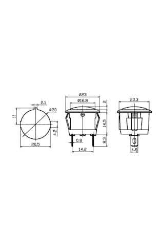 Ic-131d Yuvarlak Sinyal Lambası Sarı 12v Dc Led