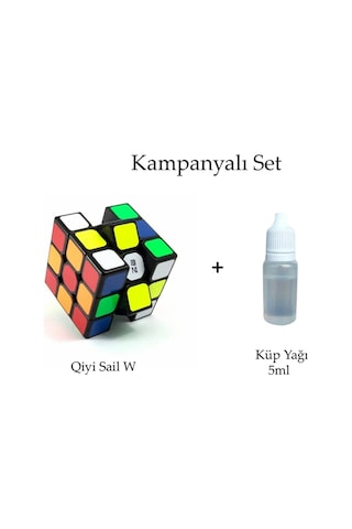 Mrstoys Qiyi Sail W 3x3+küp Yağı Hediye Zeka Küpü Sabır Küpü Akıl Küpü