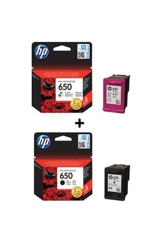 Hp 650 Siyah Ve Renkli Kartuş Seti Cz101ae, Cz102ae Deskjet Ink Advantage Serisi İle Uyumlu