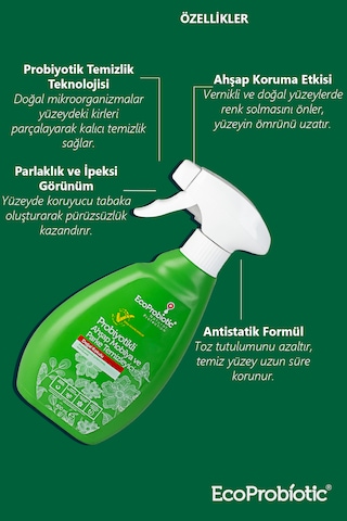Probiyotikli Ahşap Mobilya Ve Parke Temizleyici Yüzey Temizleyici 400 Ml 400 ML