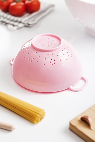 Akrilik Soft Pembe Mini Pirinç Süzgeçi & Bakliyat Süzgeçi 3 Su Bardağı Ölçülü Karışık