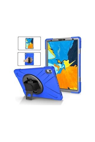 Apple iPad Uyumlu, Pro 11 İnch 2021-2020-2018 3 Katmanlı Standlı Zırh Kılıf- 5775