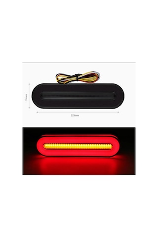 Motosiklet Ultra Güçlü Arka Çoklu 58 Led Sistem Park-fren+sinyal+dörtlü Modlu