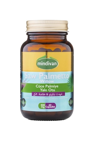 Mindivan Saw Palmetto Willow 60 Kapsül Aromasız
