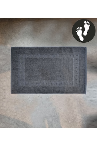 Greek Desen Antrasit Renk Ayak Havlusu 50 x 80 CM Antrasit