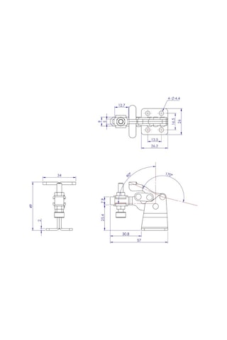 Goodhand Gh-13005-hb Düşük Profilli Dikey Geçiş Kelepçesi 68 Kg