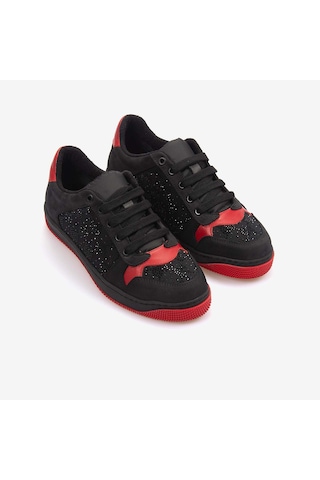 Rouge Hakiki Deri Kadın Spor & Sneaker Ayakkabı 7180-18 Siyah