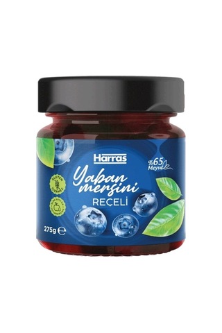 Şeker İlavesiz %65 Yaban Mersini Reçeli 3 X 275g Doğal Meyveli - Yeni Ürün