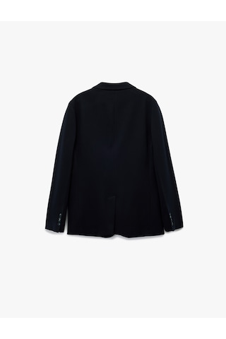 Koton Pike Kumaş Uzun Kollu Kapaklı Cep Detaylı Düğmeli Slim Fit Mono Yaka Blazer Ceket Lacivert 6wam50007hk Lacivert