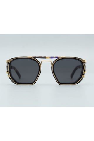 Leziff Montecarlo Unisex Güneş Gözlüğü Siyah - Gold 66993382
