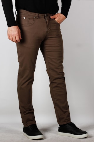 Erkek Chino Pantolon Gabardin Slim Fit Dar Kesim Vizon 2160 Vizon